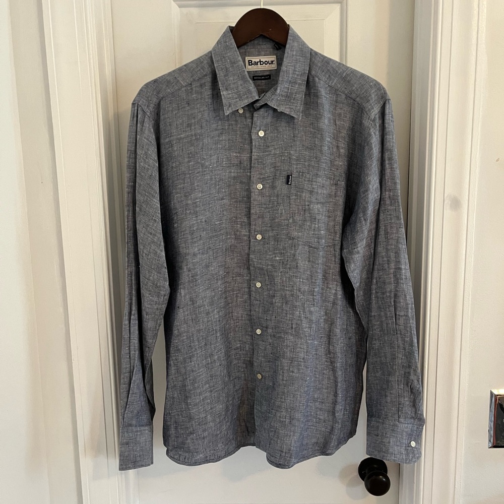 Barbour Regular Fit Linen‎ Button Down Shirt